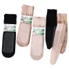 Black silicone with a light pink base and anti-slip patterns, multi-pair socks Item Picture